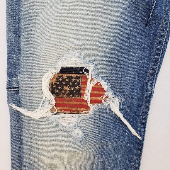 NEW GUESS TAPERED-LEG SLIM FIT PATCHED JEAN SZ 32 - Picture 4 of 8